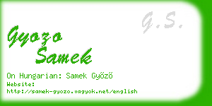 gyozo samek business card