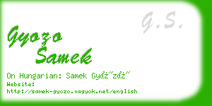 gyozo samek business card